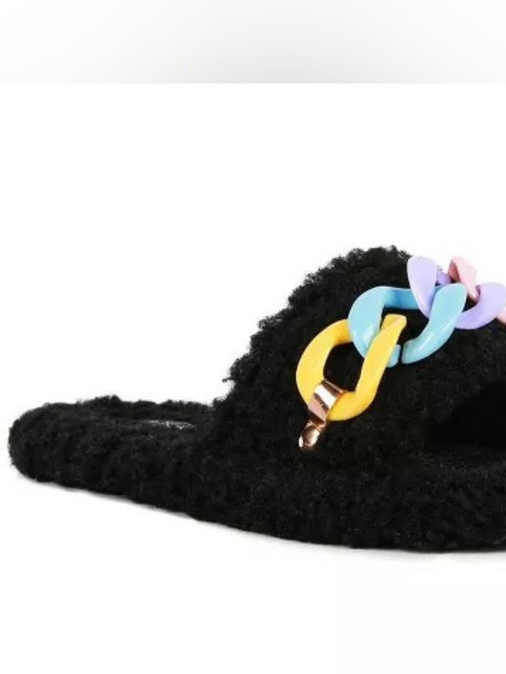 London Rag Womens Rola Acrylic Chain Slides 8